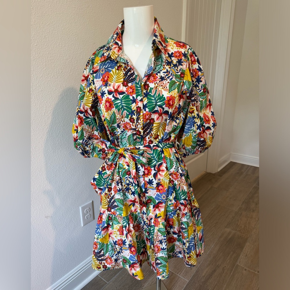 Olivacious Size Medium EUC tie dress